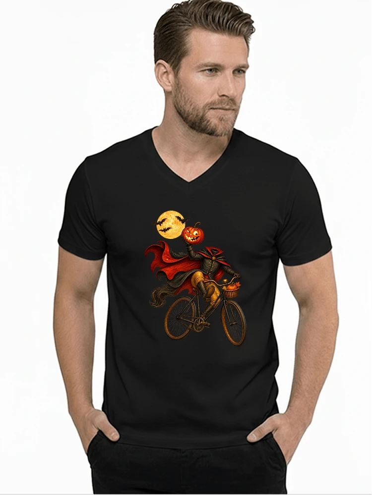 krbis kopf fahrrad halloween shirt outfit fr radfahrer t shirt mit v ausschnitt black