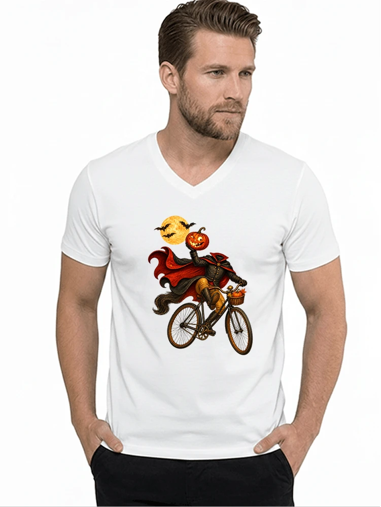 krbis kopf fahrrad halloween shirt outfit fr radfahrer t shirt mit v ausschnitt white