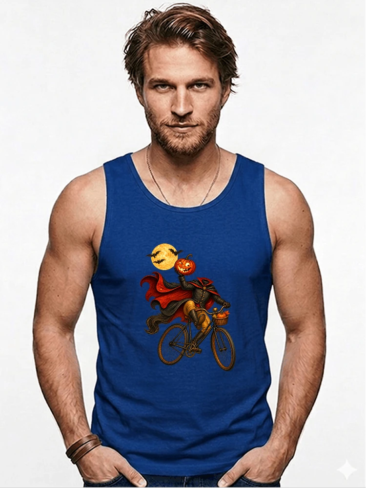 krbis kopf fahrrad halloween shirt outfit fr radfahrer tanktop royal blue