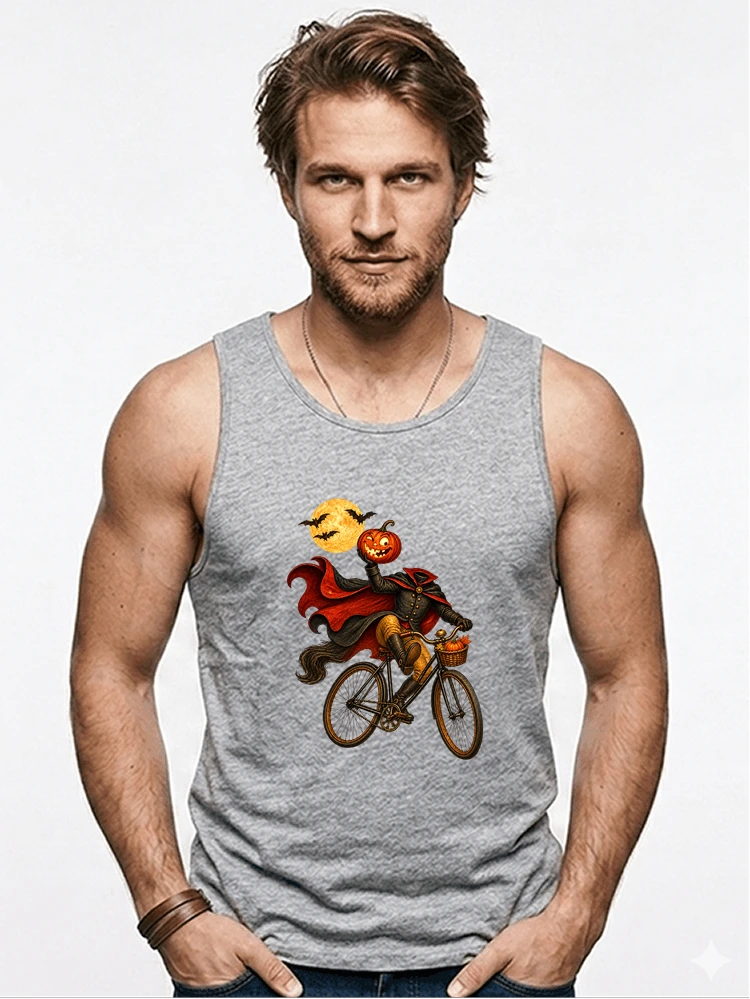 krbis kopf fahrrad halloween shirt outfit fr radfahrer tanktop sport grey