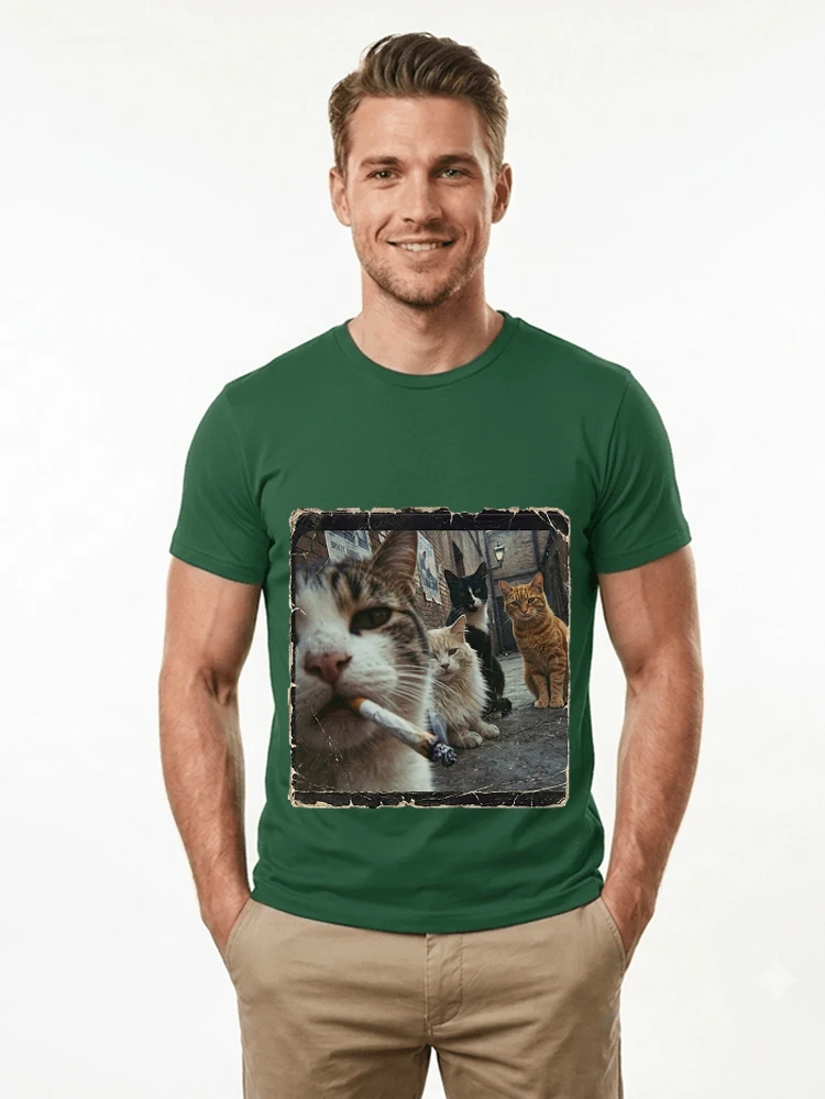 Lustige Gangster Katzen T-Shirt – Katzenmotiv für Katzenliebhaber