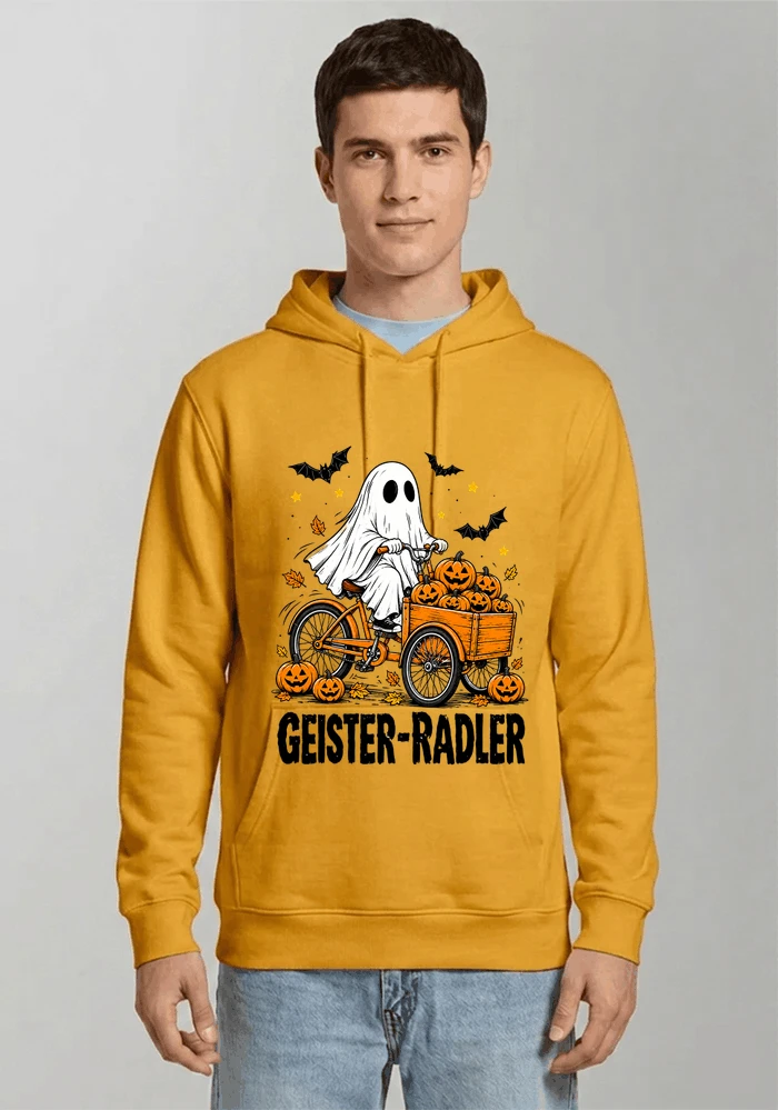 lustiges fahrrad t shirt halloween geister radler t shirt kapuzenpullover gold