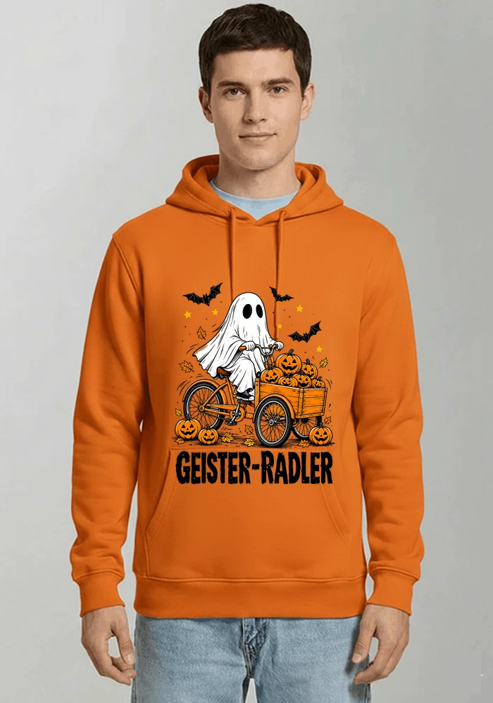 lustiges fahrrad t shirt halloween geister radler t shirt kapuzenpullover orange