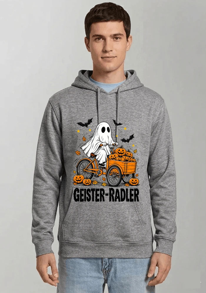 lustiges fahrrad t shirt halloween geister radler t shirt kapuzenpullover sport grey