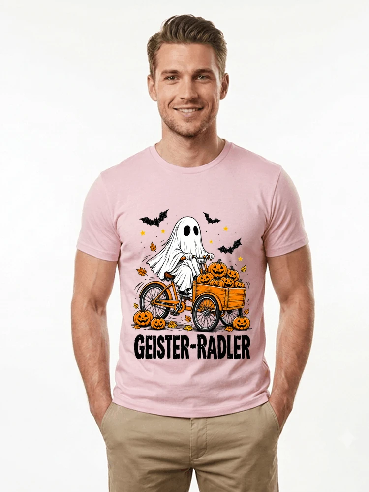 lustiges fahrrad t shirt halloween geister radler t shirt t shirt light pink