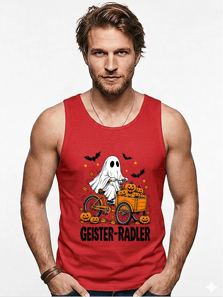 lustiges fahrrad t shirt halloween geister radler t shirt tanktop red