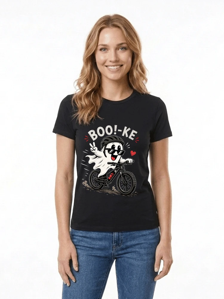 lustiges halloween t shirt damen herren fahrrad t shirt damen t shirt black