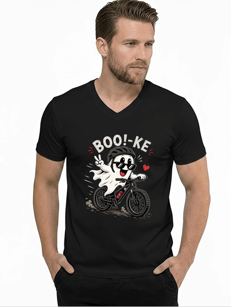 lustiges halloween t shirt damen herren fahrrad t shirt t shirt mit v ausschnitt black