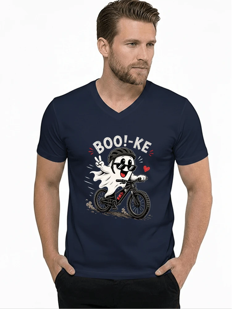 lustiges halloween t shirt damen herren fahrrad t shirt t shirt mit v ausschnitt navy