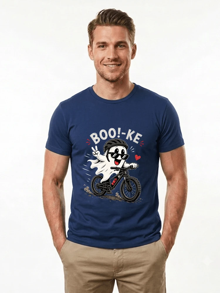 Lustiges Halloween T-Shirt -- Damen & Herren Fahrrad T-Shirt