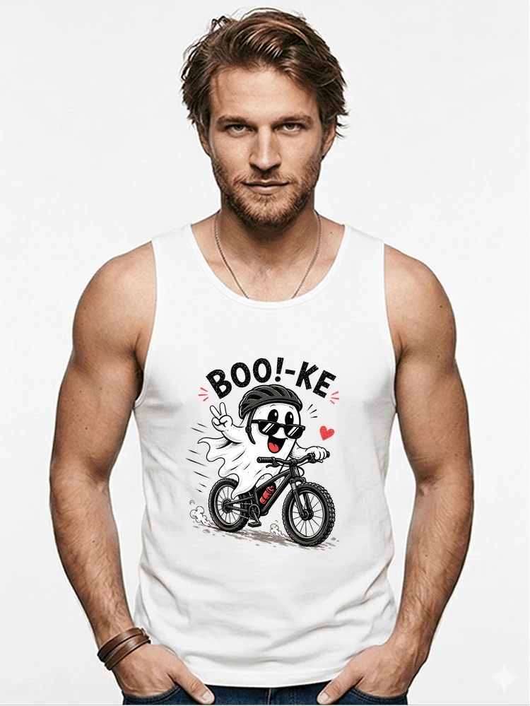 lustiges halloween t shirt damen herren fahrrad t shirt tanktop white
