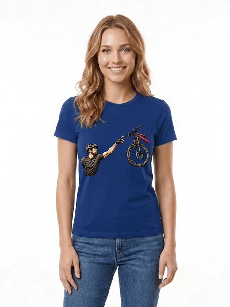 lustiges mountainbike parodiet shirt cooles mountainbike motiv fr biker damen t shirt royal blue
