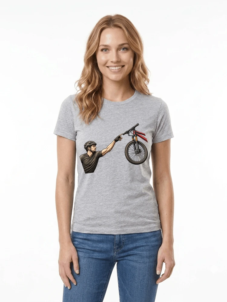 lustiges mountainbike parodiet shirt cooles mountainbike motiv fr biker damen t shirt sport grey