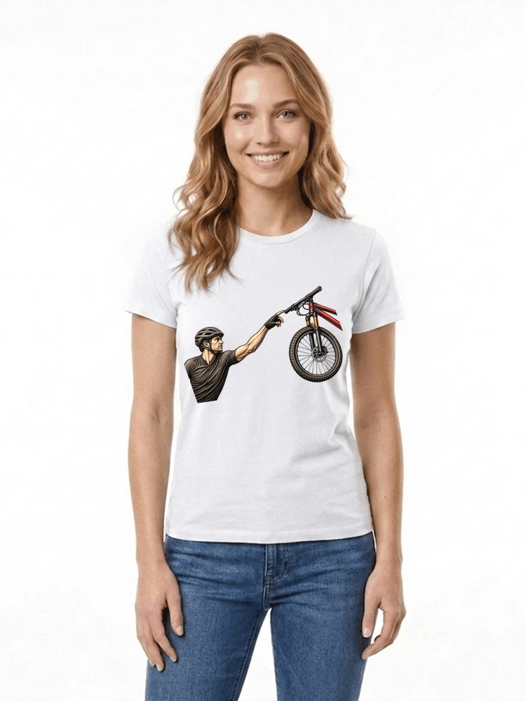 lustiges mountainbike parodiet shirt cooles mountainbike motiv fr biker damen t shirt white