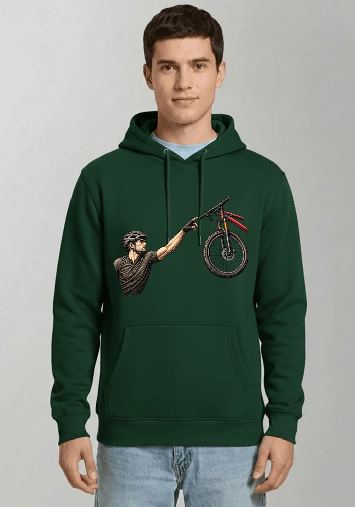 lustiges mountainbike parodiet shirt cooles mountainbike motiv fr biker kapuzenpullover forest green