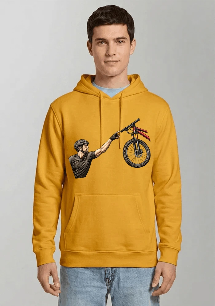 lustiges mountainbike parodiet shirt cooles mountainbike motiv fr biker kapuzenpullover gold