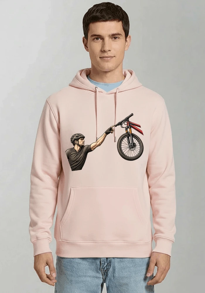 lustiges mountainbike parodiet shirt cooles mountainbike motiv fr biker kapuzenpullover light pink