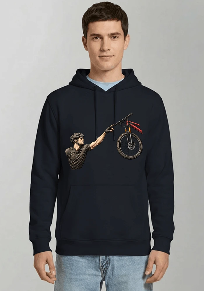 lustiges mountainbike parodiet shirt cooles mountainbike motiv fr biker kapuzenpullover navy
