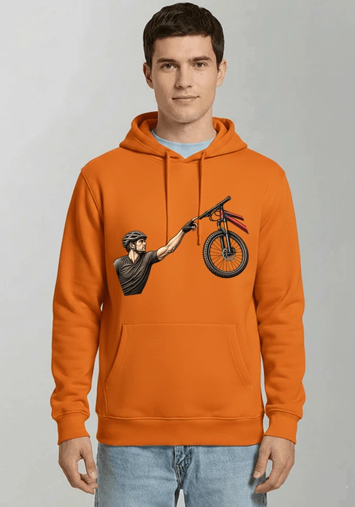lustiges mountainbike parodiet shirt cooles mountainbike motiv fr biker kapuzenpullover orange