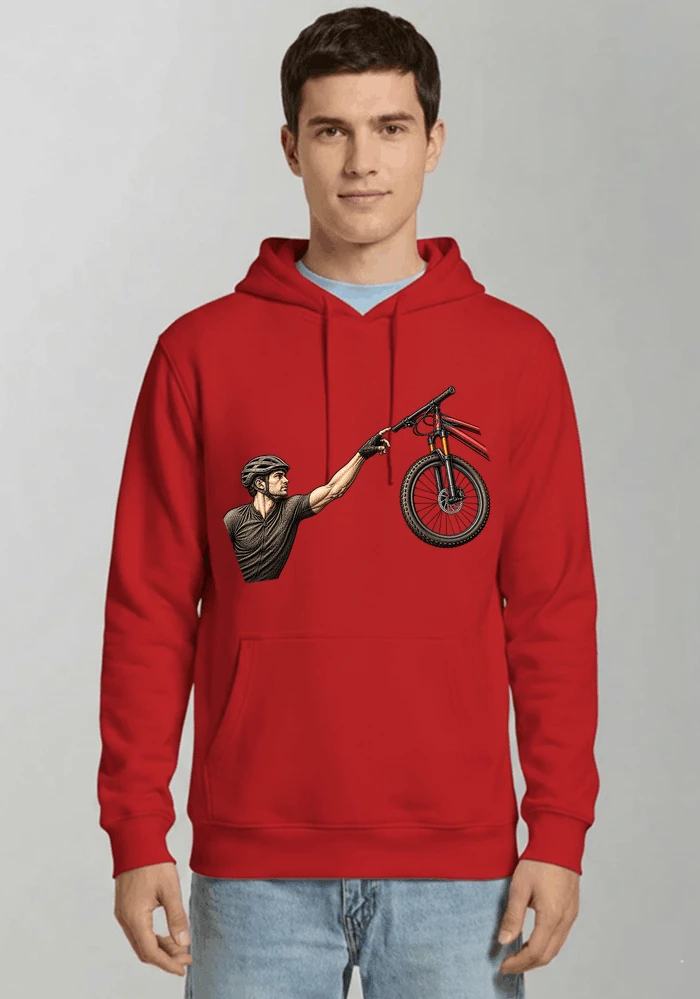 lustiges mountainbike parodiet shirt cooles mountainbike motiv fr biker kapuzenpullover red