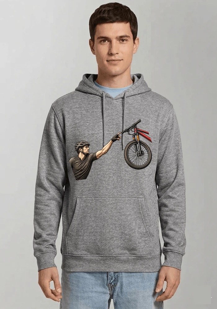 lustiges mountainbike parodiet shirt cooles mountainbike motiv fr biker kapuzenpullover sport grey