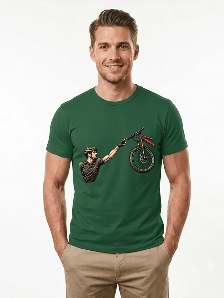 lustiges mountainbike parodiet shirt cooles mountainbike motiv fr biker t shirt forest green