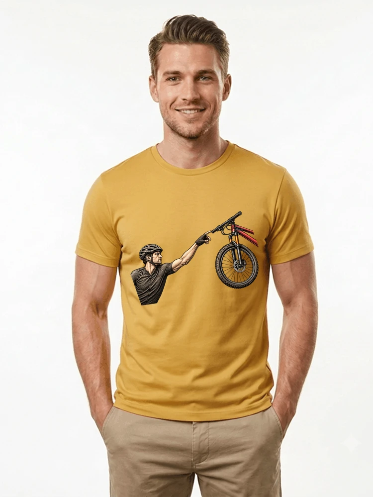 lustiges mountainbike parodiet shirt cooles mountainbike motiv fr biker t shirt gold