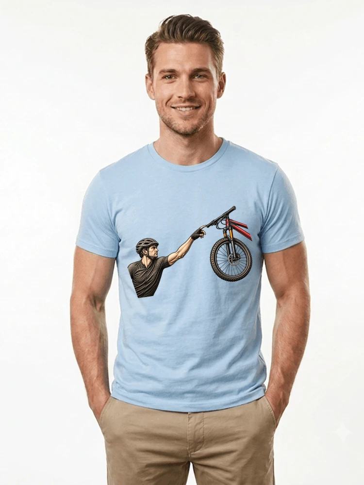 lustiges mountainbike parodiet shirt cooles mountainbike motiv fr biker t shirt light blue