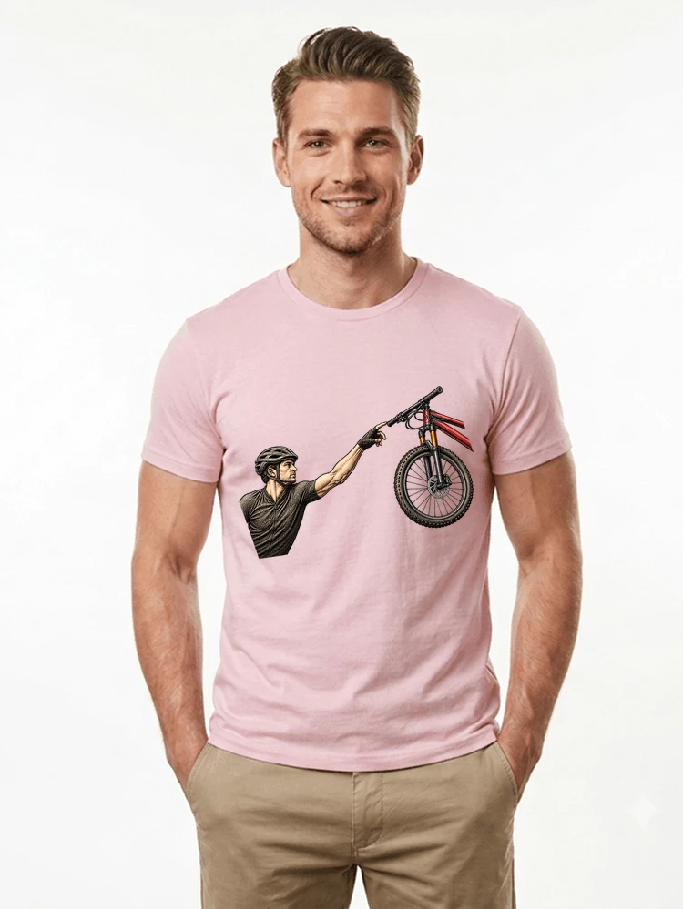 lustiges mountainbike parodiet shirt cooles mountainbike motiv fr biker t shirt light pink