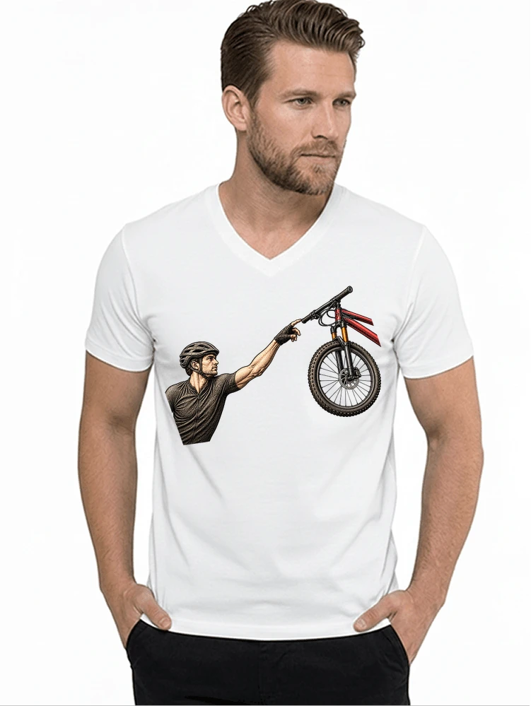lustiges mountainbike parodiet shirt cooles mountainbike motiv fr biker t shirt mit v ausschnitt white