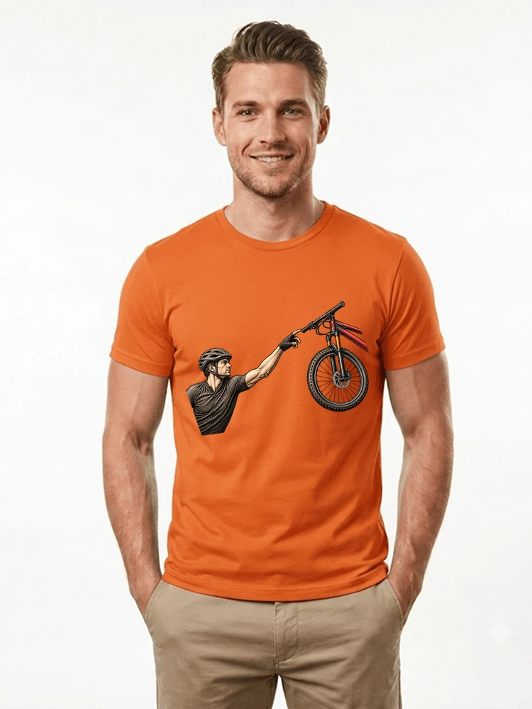 lustiges mountainbike parodiet shirt cooles mountainbike motiv fr biker t shirt orange