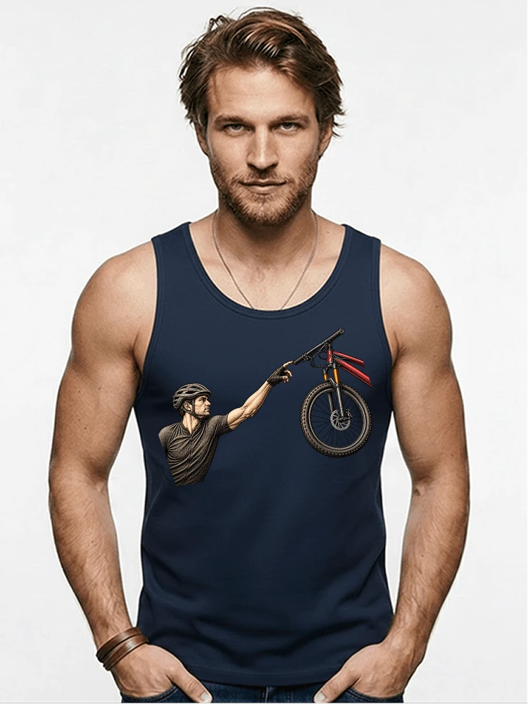lustiges mountainbike parodiet shirt cooles mountainbike motiv fr biker tanktop navy