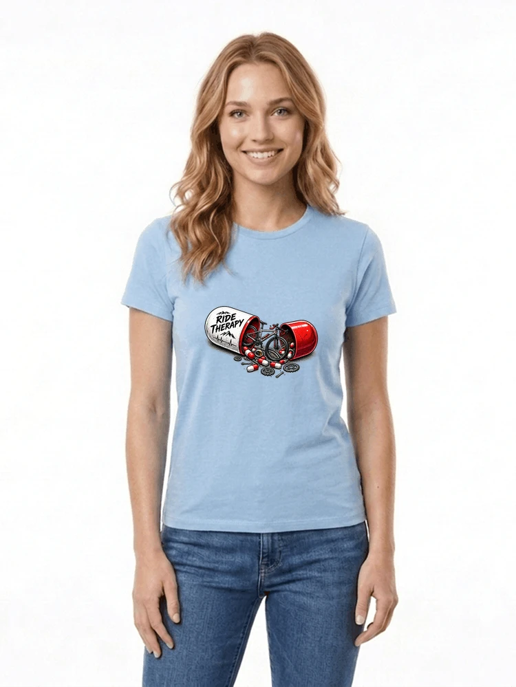 lustiges radsport geschenk herren damen damen t shirt light blue