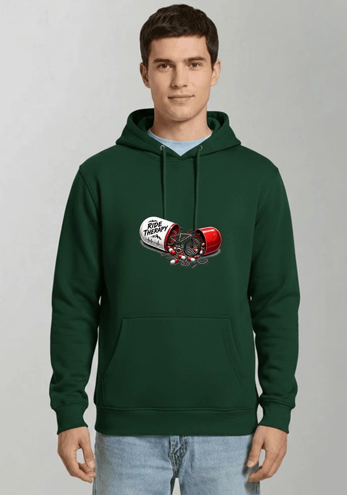 lustiges radsport geschenk herren damen kapuzenpullover forest green