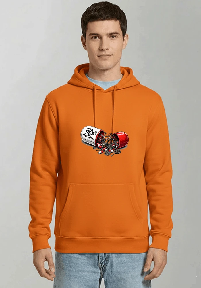 lustiges radsport geschenk herren damen kapuzenpullover orange
