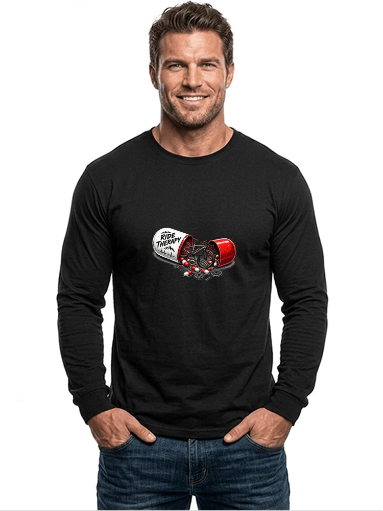 lustiges radsport geschenk herren damen langarmshirt black
