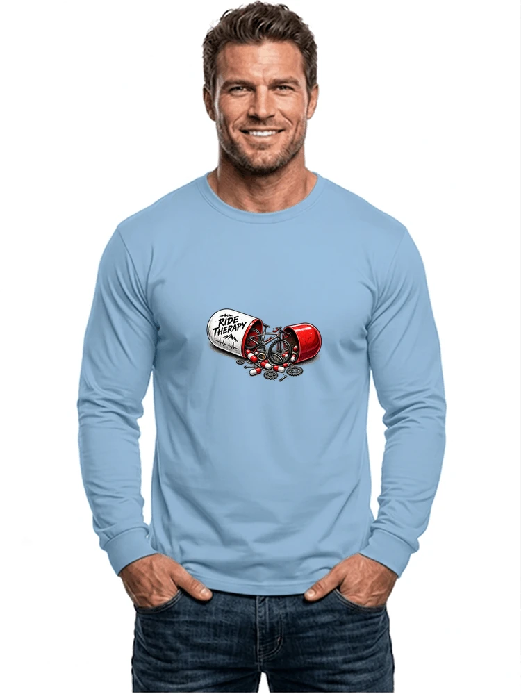 lustiges radsport geschenk herren damen langarmshirt light blue