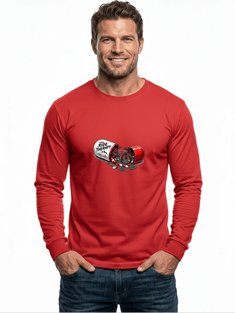 lustiges radsport geschenk herren damen langarmshirt red
