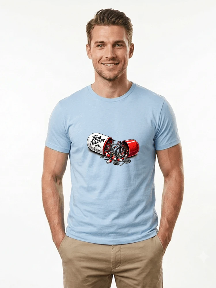 lustiges radsport geschenk herren damen t shirt light blue