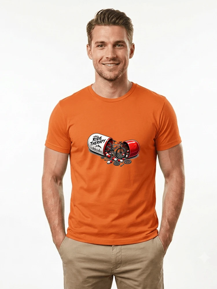 lustiges radsport geschenk herren damen t shirt orange