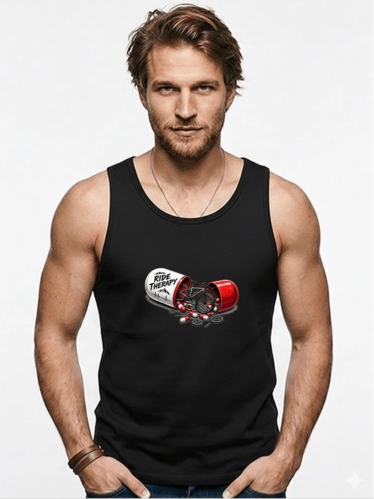 lustiges radsport geschenk herren damen tanktop black