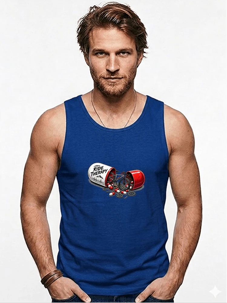 lustiges radsport geschenk herren damen tanktop royal blue