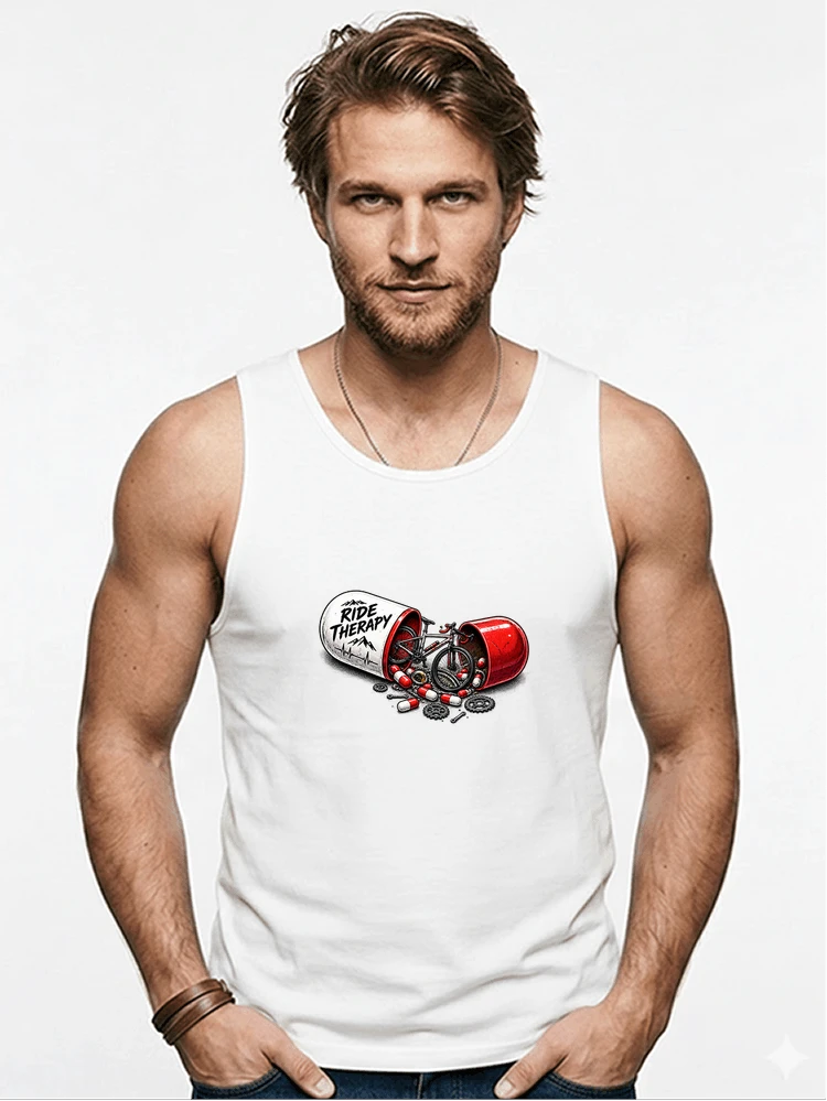 lustiges radsport geschenk herren damen tanktop white