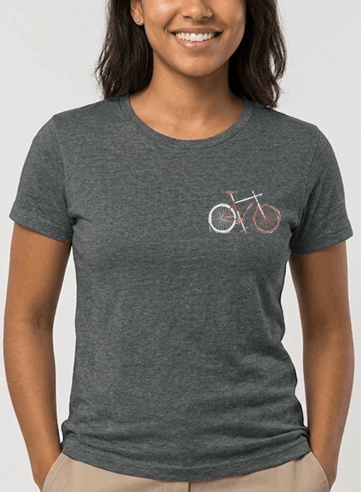 minimalist bike design fahrrad t shirt rennrad gravel mtb radfahrer shirt geschenk fr fahrradfahrer cycling sport outdoor freizeit damen t shirt anthracite melange