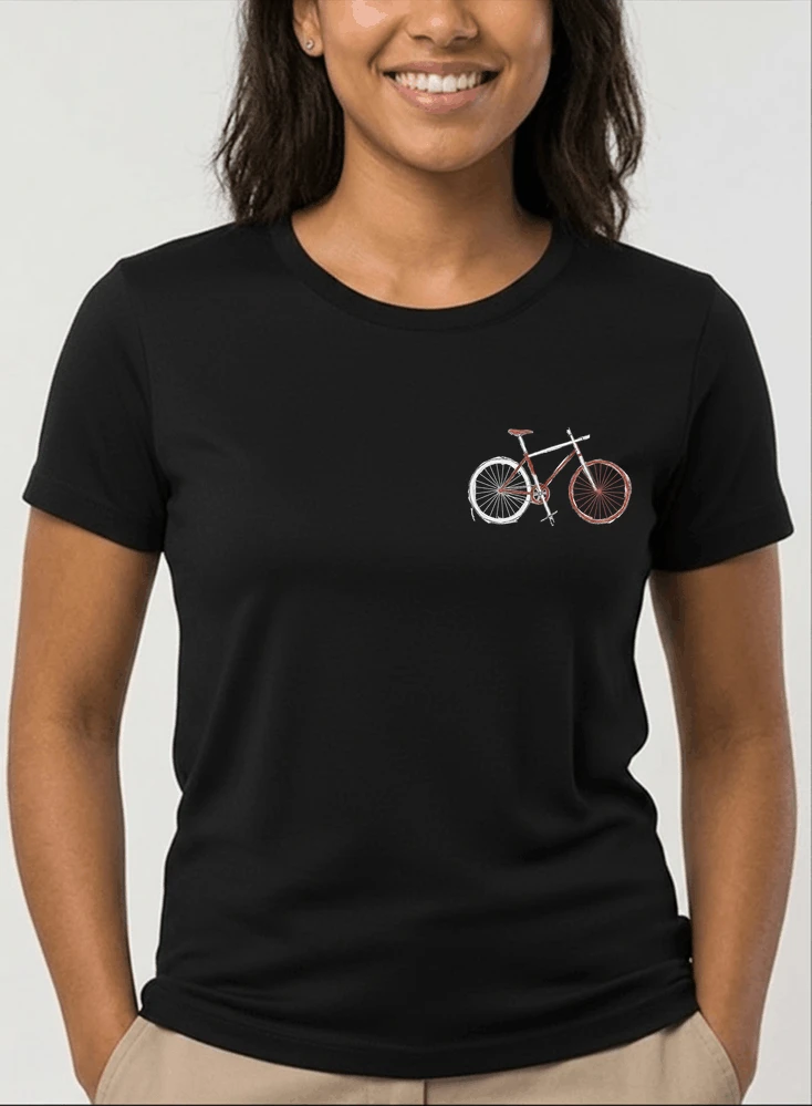 minimalist bike design fahrrad t shirt rennrad gravel mtb radfahrer shirt geschenk fr fahrradfahrer cycling sport outdoor freizeit damen t shirt black