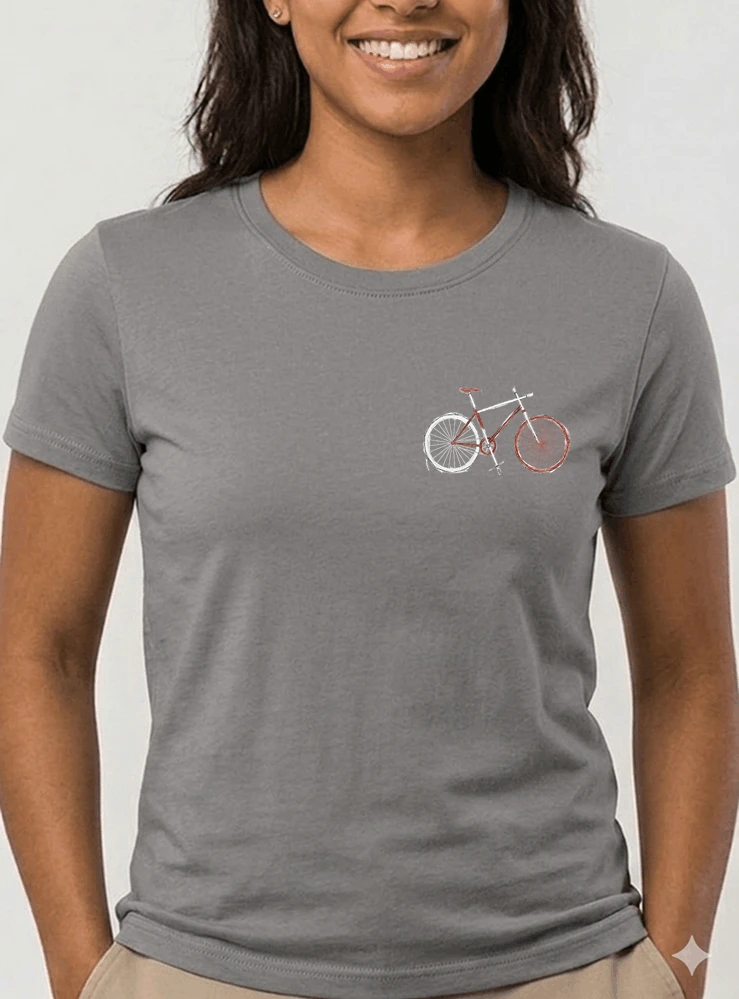 minimalist bike design fahrrad t shirt rennrad gravel mtb radfahrer shirt geschenk fr fahrradfahrer cycling sport outdoor freizeit damen t shirt sport grey