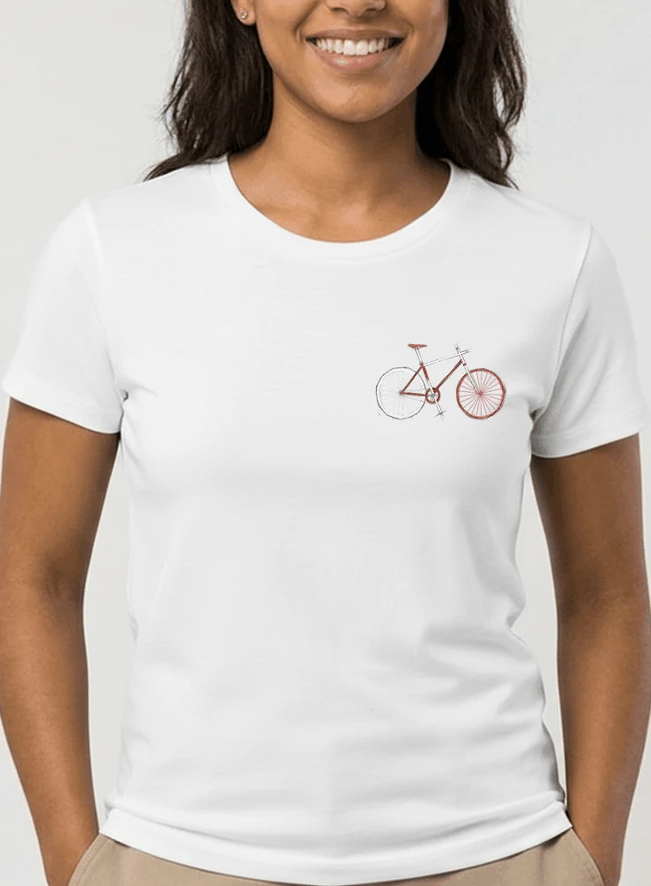 minimalist bike design fahrrad t shirt rennrad gravel mtb radfahrer shirt geschenk fr fahrradfahrer cycling sport outdoor freizeit damen t shirt white