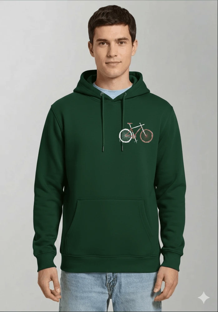 minimalist bike design fahrrad t shirt rennrad gravel mtb radfahrer shirt geschenk fr fahrradfahrer cycling sport outdoor freizeit kapuzenpullover forest green