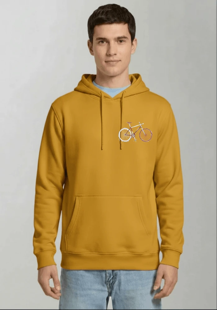 minimalist bike design fahrrad t shirt rennrad gravel mtb radfahrer shirt geschenk fr fahrradfahrer cycling sport outdoor freizeit kapuzenpullover gold