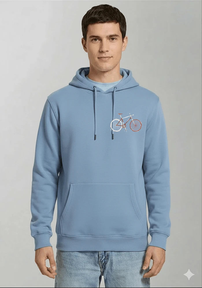 minimalist bike design fahrrad t shirt rennrad gravel mtb radfahrer shirt geschenk fr fahrradfahrer cycling sport outdoor freizeit kapuzenpullover light blue
